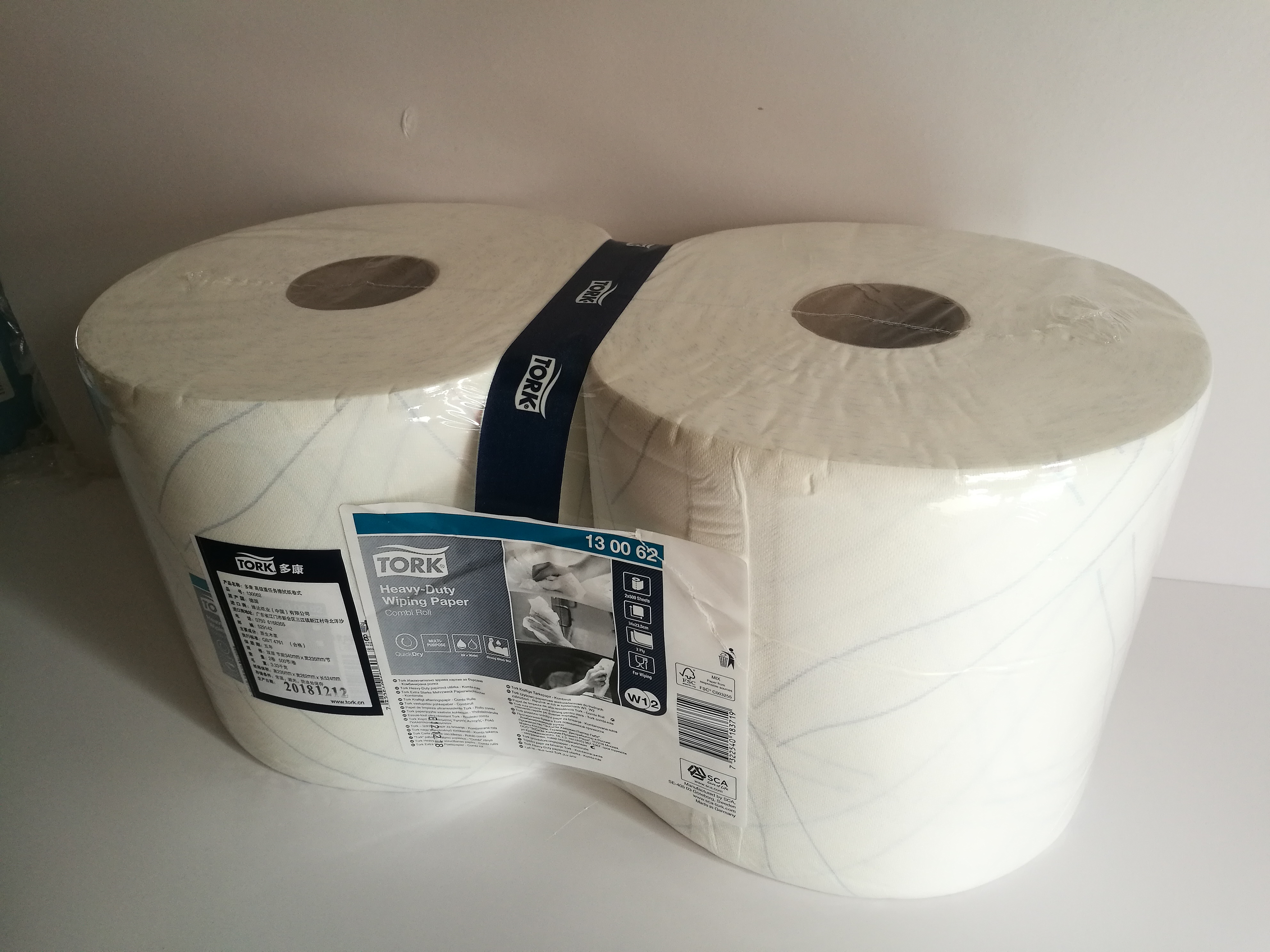 多康130062  TORK 工业擦拭纸吸油型(430白色卷式工业吸油纸2层)